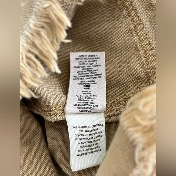 FREE PEOPLE Tan Canvas Cotton Relaxed Mini Skirt Size 24 - Picture 11 of 14